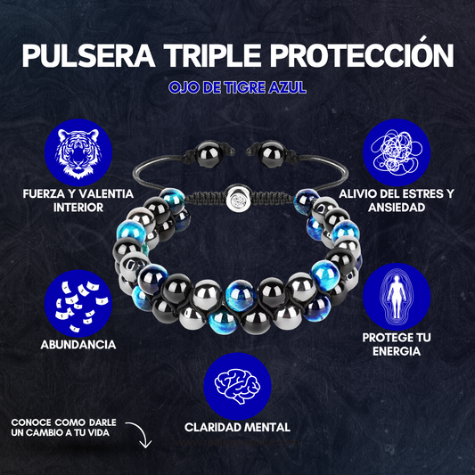 OFERTA 2x1 | PULSERA PREMIUM - OJO DE TIGRE AZUL